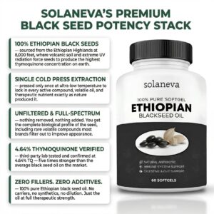Solaneva Ethiopian Black Seed Oil Softgels